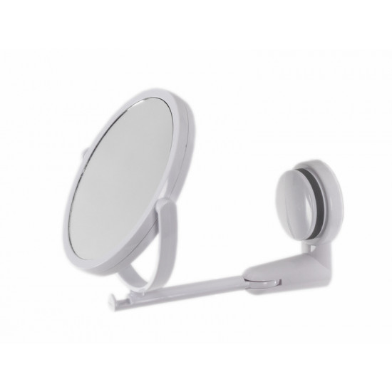 Round mirror with suction cup