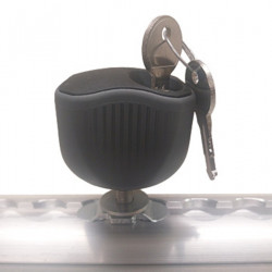 Lockable screw fitting with M8 nut