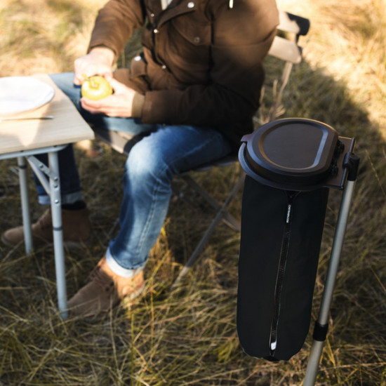 Flextrash Campstick waste bin, black, 75 to 90cm