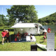 W 3750 x Abstract 2500mm FIAMMA Awning F45S - Length: 3.75 m, Fabric color: Royal Grey, Casing: Deep black