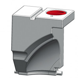 Fresh/wastewater tank for VW T5 / T6 - Rear wheel arch - 28 l