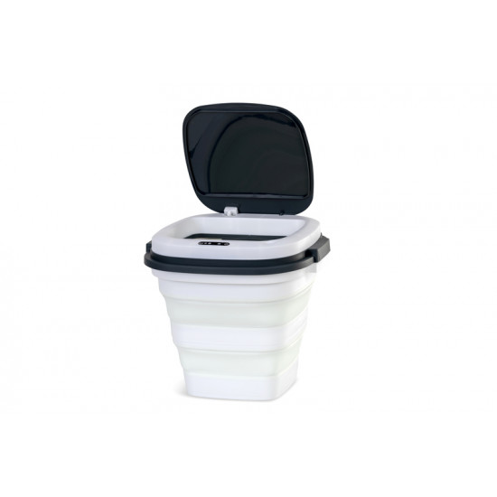 Foldable 8-liter trash can with motion sensor