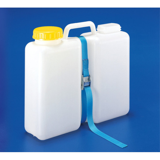 Wide-mouth water canister with locking mechanism - 13 l - incl. lashing strap
