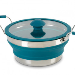 Foldable silicone cooking pot