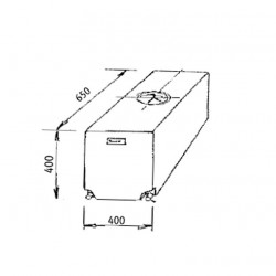 Water tank 95 liters, 650x400x400 anthracite