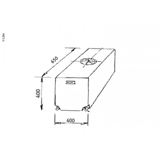 Water tank 95 liters, 650x400x400 anthracite