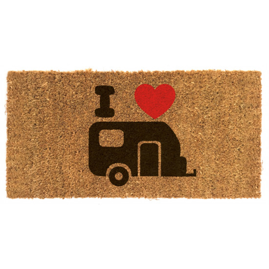 Coconut mat 50x25cm - with "Caravan" print