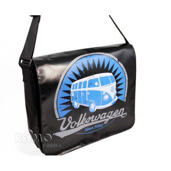 VW Collection shoulder bag "Bulli", made of truck tarpaulin, 33x40x12cm, black