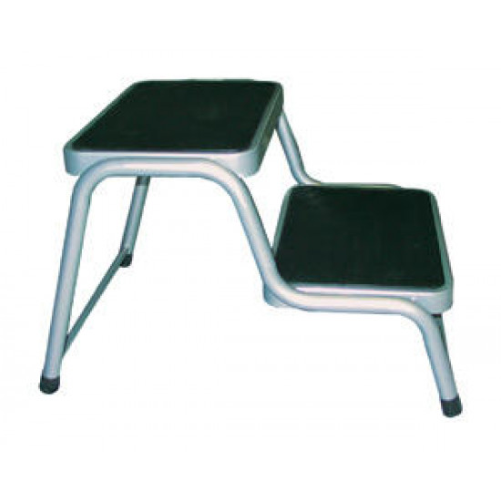 Double steel step - height 38 cm