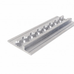 Extra wide lashing rail - silver