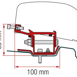 Fiamma awning adapter for F40van for Renault Trafic long wheelbase from 2014 onwards, also suitable for UK version