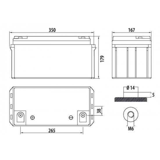 Carbest Deep Cycle AGM Power Line Battery 80Ah
