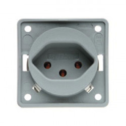 Berker flush-mounted socket 230V light grey Switzerland without frame, self-packaged