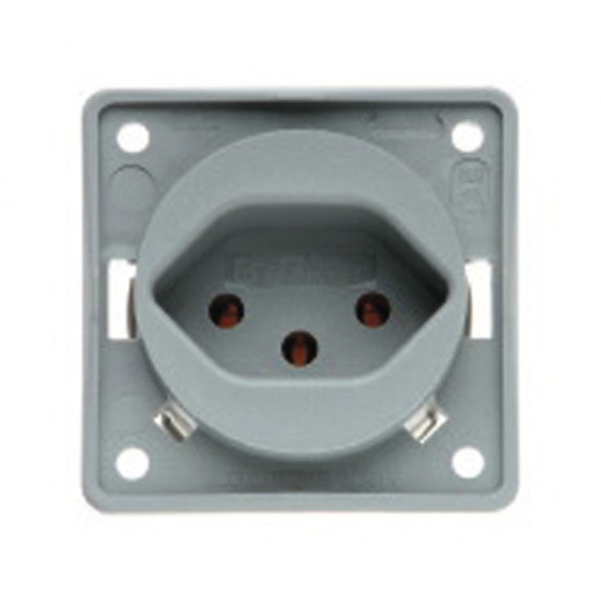 Berker flush-mounted socket 230V light grey Switzerland without frame, self-packaged