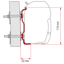 FIAMMA Awning Adapter - Hymer kit for F45/F70 from 2016 onwards