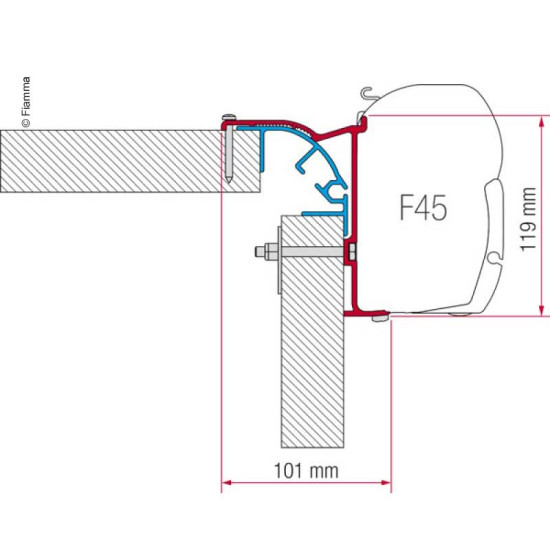 Fiamma Adapter Kit Bailey MK 2 f.F45