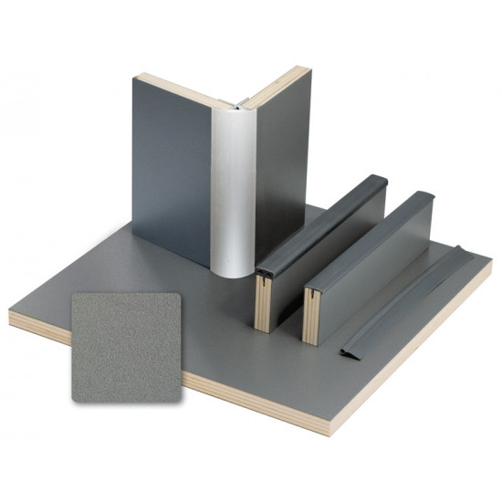 Furniture panel anthracite metallic - HPL laminate - 1/4 panel
