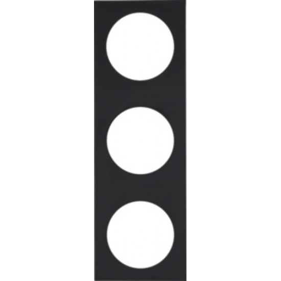 Berker INTEGRO Pure 3-gang frame, matte black
