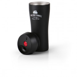 HOLIDAY TRAVEL Thermo Coffee Mug, Stainless Steel, 450ml, Black