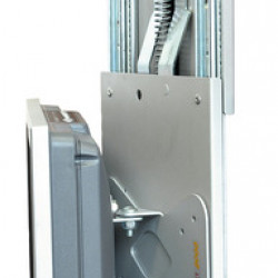 TV mount, extendable downwards, silver