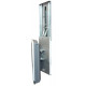 TV mount, extendable downwards, silver