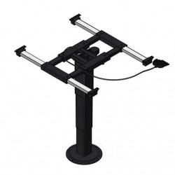 Single-column lift table frame - Height adjustable 335-715 mm - 360° rotatable
