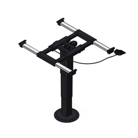 Single-column lift table frame - Height adjustable 335-715 mm - 360° rotatable