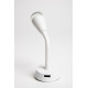 LED spotlight with flexible arm and USB charging socket - matte white