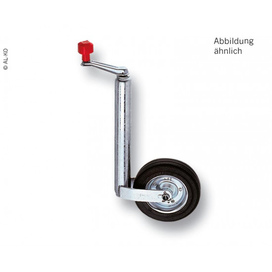 Support wheel 200x50mm, D 48 mm, solid rubber with steel rim