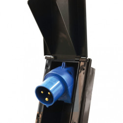 Rectangular CEE inlet socket - Black