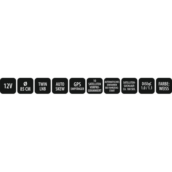 Carbest Multi-Sat X85 Twin + Skew - Satellite System 85 cm
