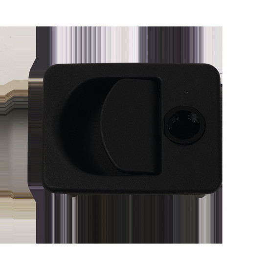 STS Kubus recessed handle lock for Zadi cylinder locks - Black