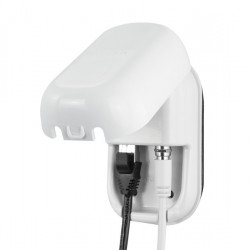Outdoor socket RJ45 & F-connector white