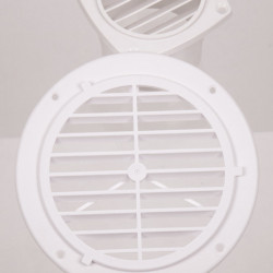 Ventilation grille, white, outer diameter: 164mm, round