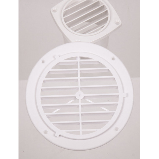 Ventilation grille, white, outer diameter: 164mm, round