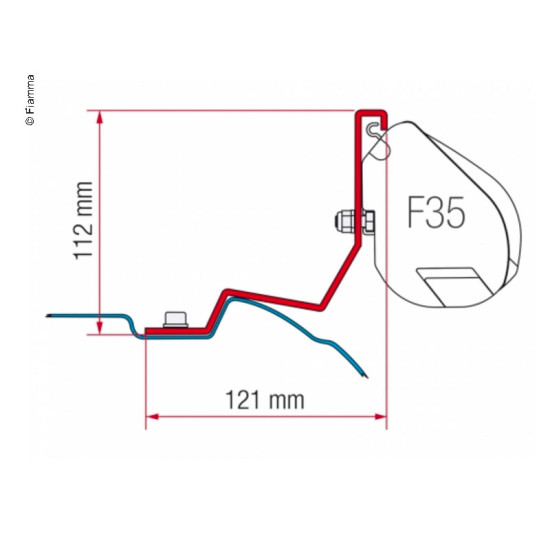 FIAMMA Mounting adapter F35 Pro 270 cm with PrivacyRoom CS Light 280