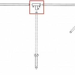 Windbreak rod T-piece, steel