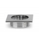 Push Lock Rosette - Chrome Polished & Square