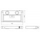 12V filter extractor hood Click - stainless steel - 40 x 21 x 5 cm