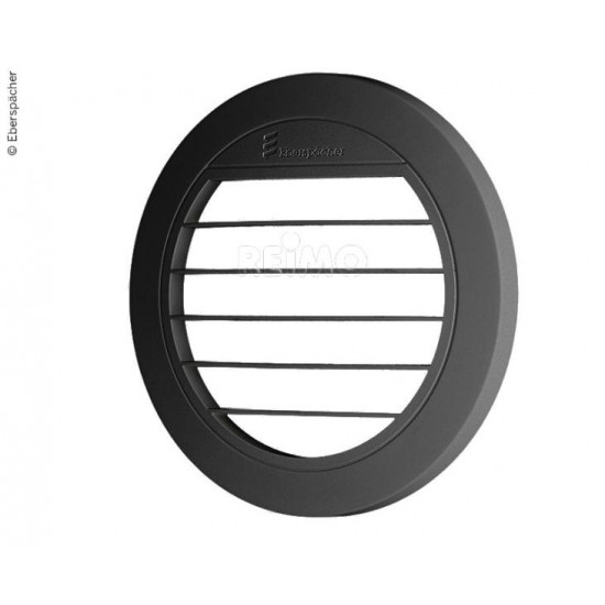 Flat air vent 0° black for Airtronic D3 floor heater, Ø90mm