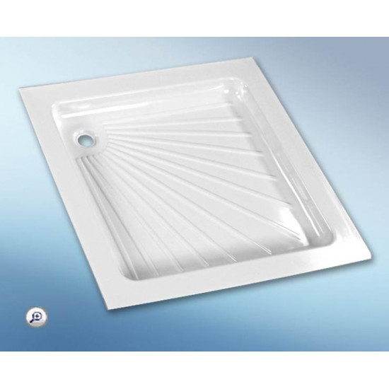 Plastic shower tray - White - 665 x 655 x 80 mm