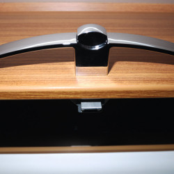 Push-button handle - chrome, glossy