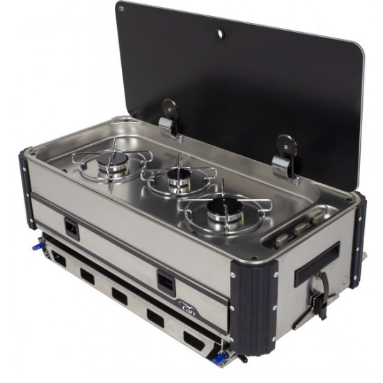 CAN Slideout Gas Cooker, 3-burner