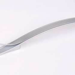 Cabinet handle, silver, matt lacquered, length 160mm