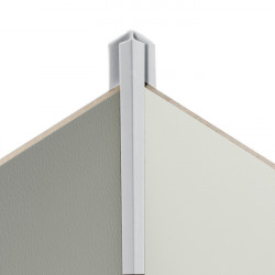 90° corner joint profile, light grey, for 3mm cladding panels -interior-