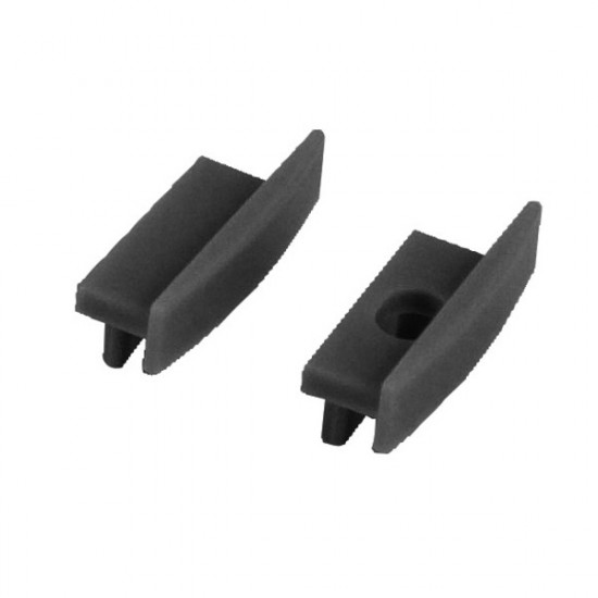 Replacement end caps, black, for 829993 (2 pieces)
