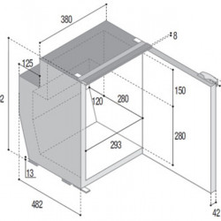Compressor refrigerator C51i - 51 l - Grey