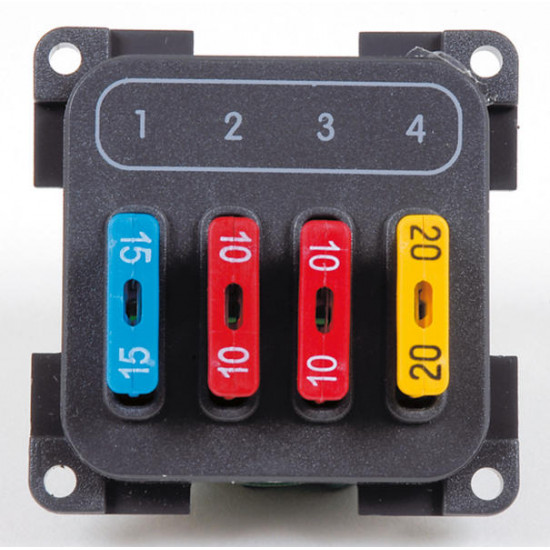 Backup module with 4 fuses