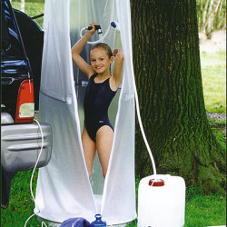 Round travel shower with tub, 70cm diameter