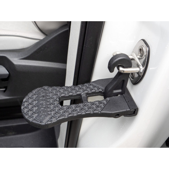Car door step with folding hooks for roof tents Wallaby 2 & Victoria
